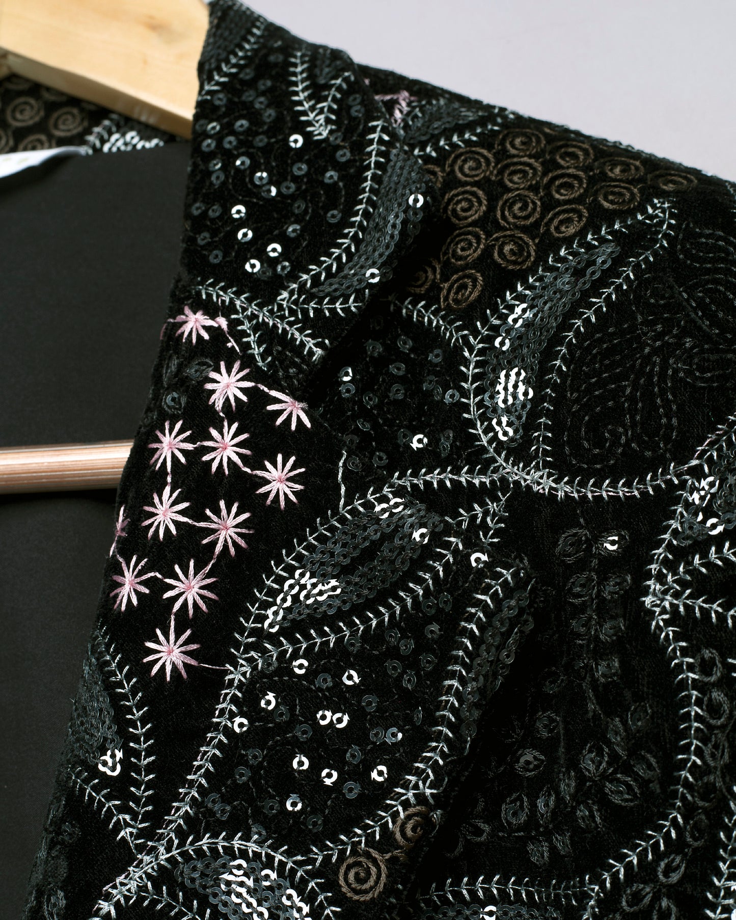 Celestial Sequins And Thread Embroidered Luxury Jacket