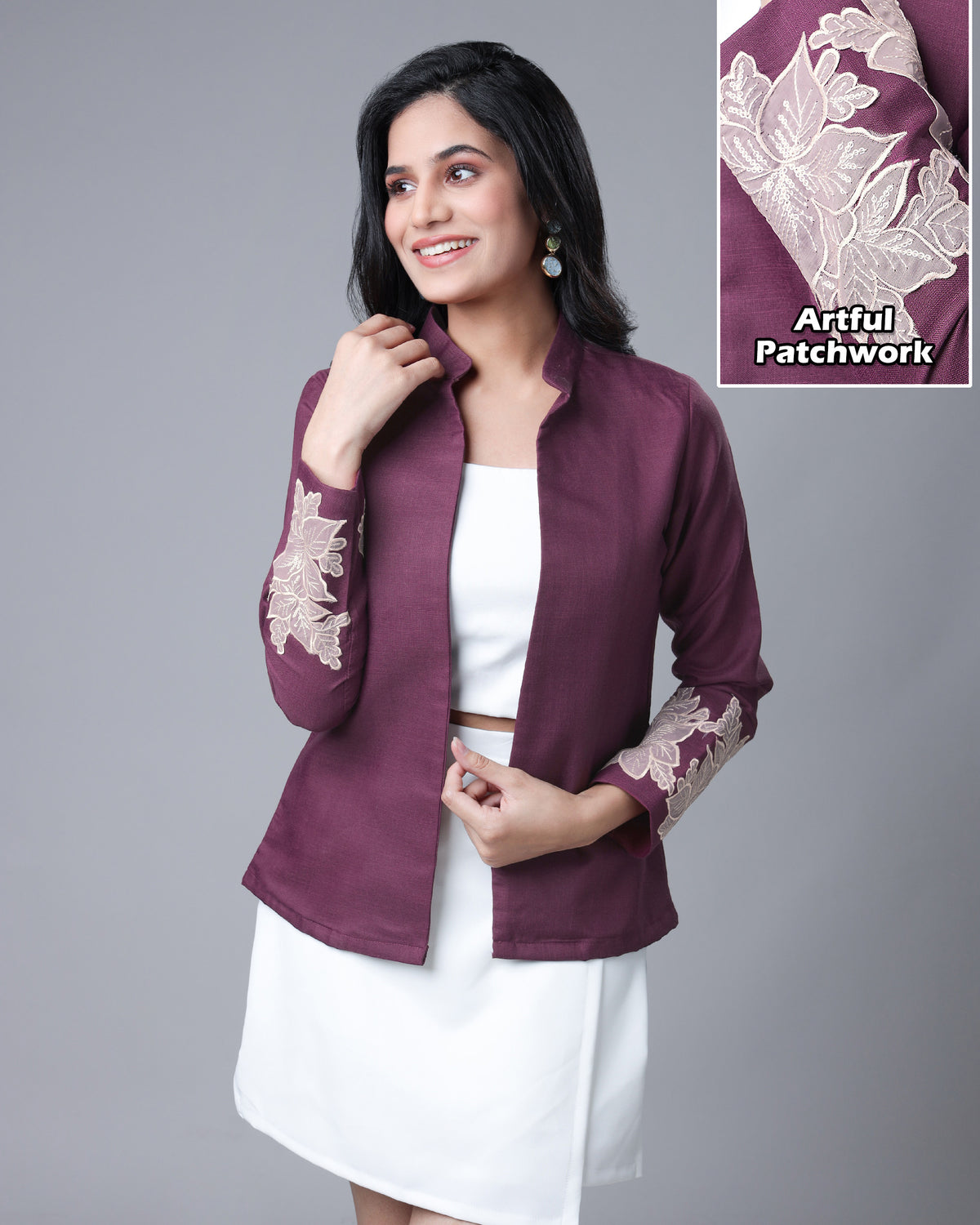 FabFusion Purple Patch Jacket For the Bold Woman