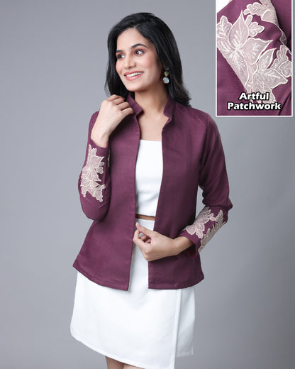 FabFusion Purple Patch Jacket For the Bold Woman