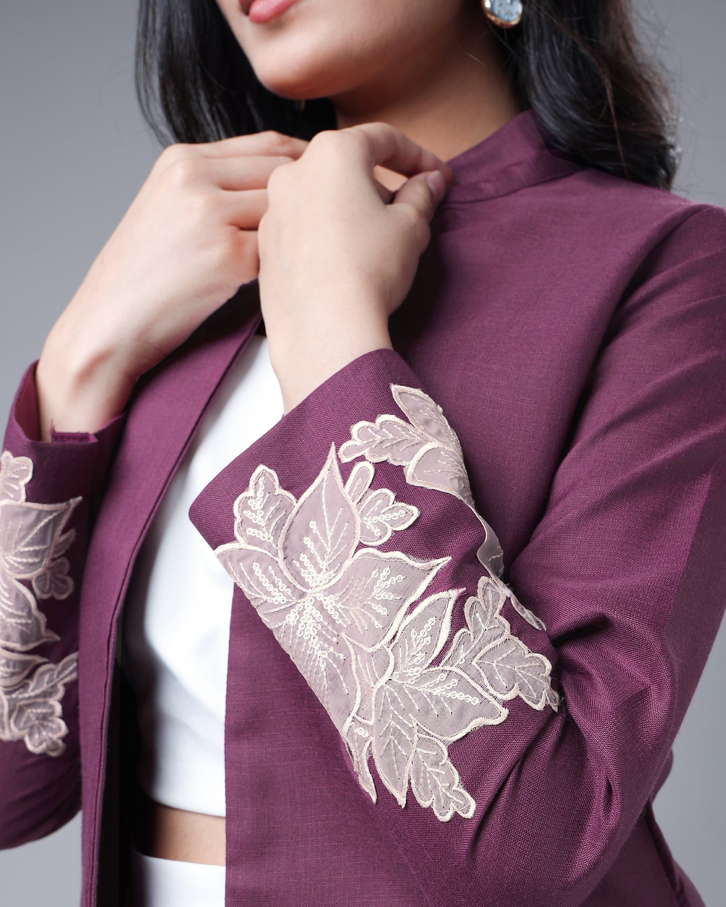 FabFusion Purple Patch Jacket For the Bold Woman