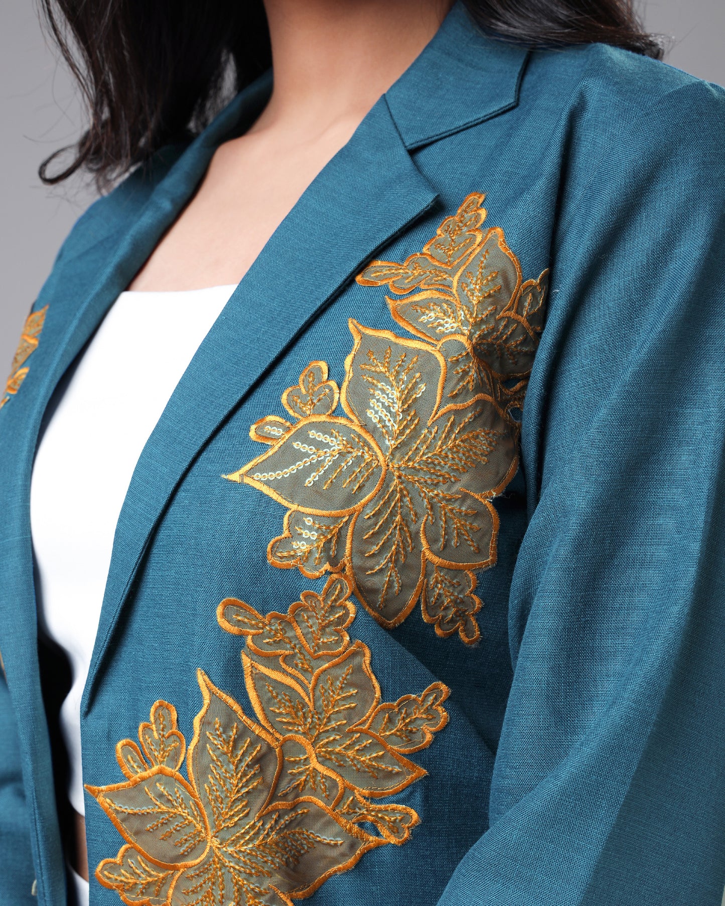InstaPatch Solid Women's Fashion-Forward Patch Jacket