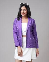 Go-Anywhere Women's Indigo Purple Bandhani Jacket