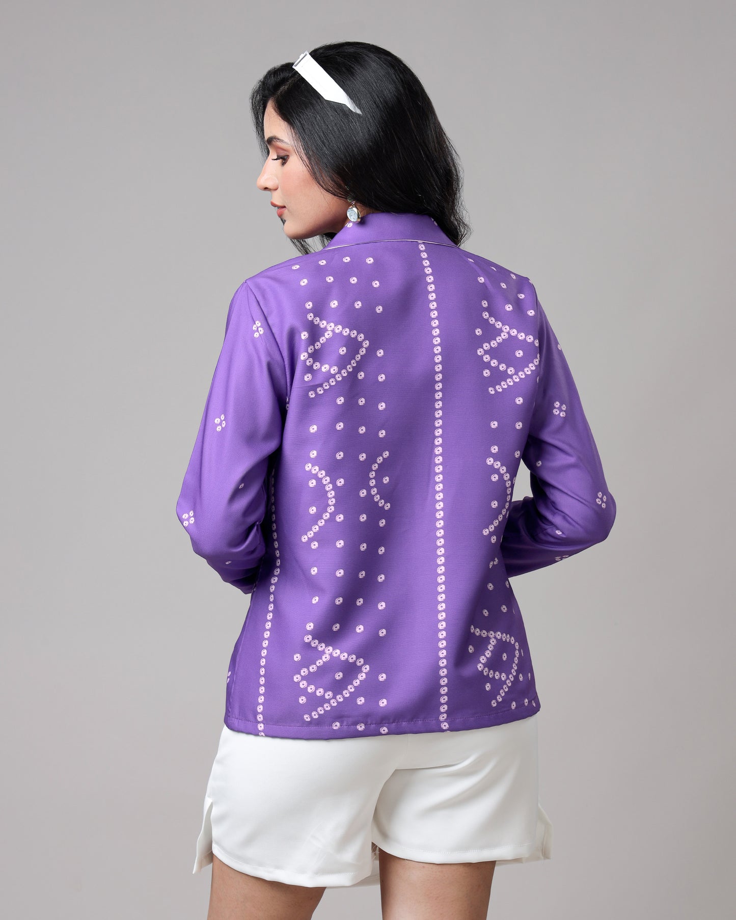 Go-Anywhere Women's Indigo Purple Bandhani Jacket
