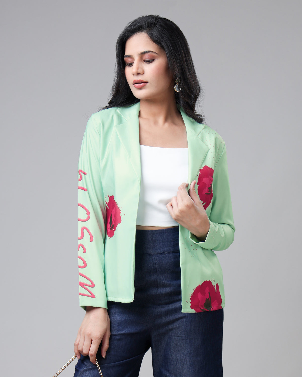 The Perfect Work-to-Outing Floral Womens Jacket