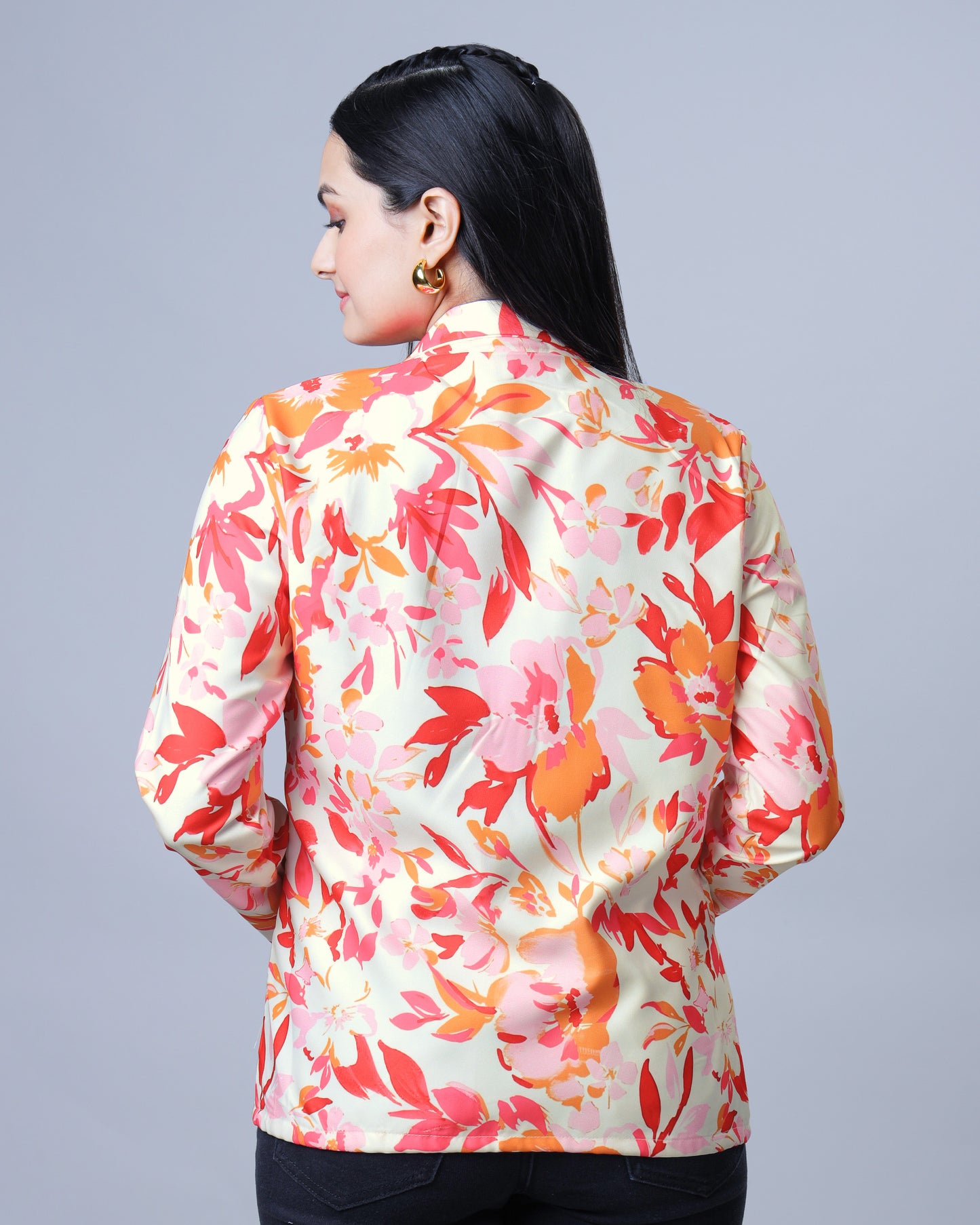 Beautiful Floral Full Sleeve Jacket For Women