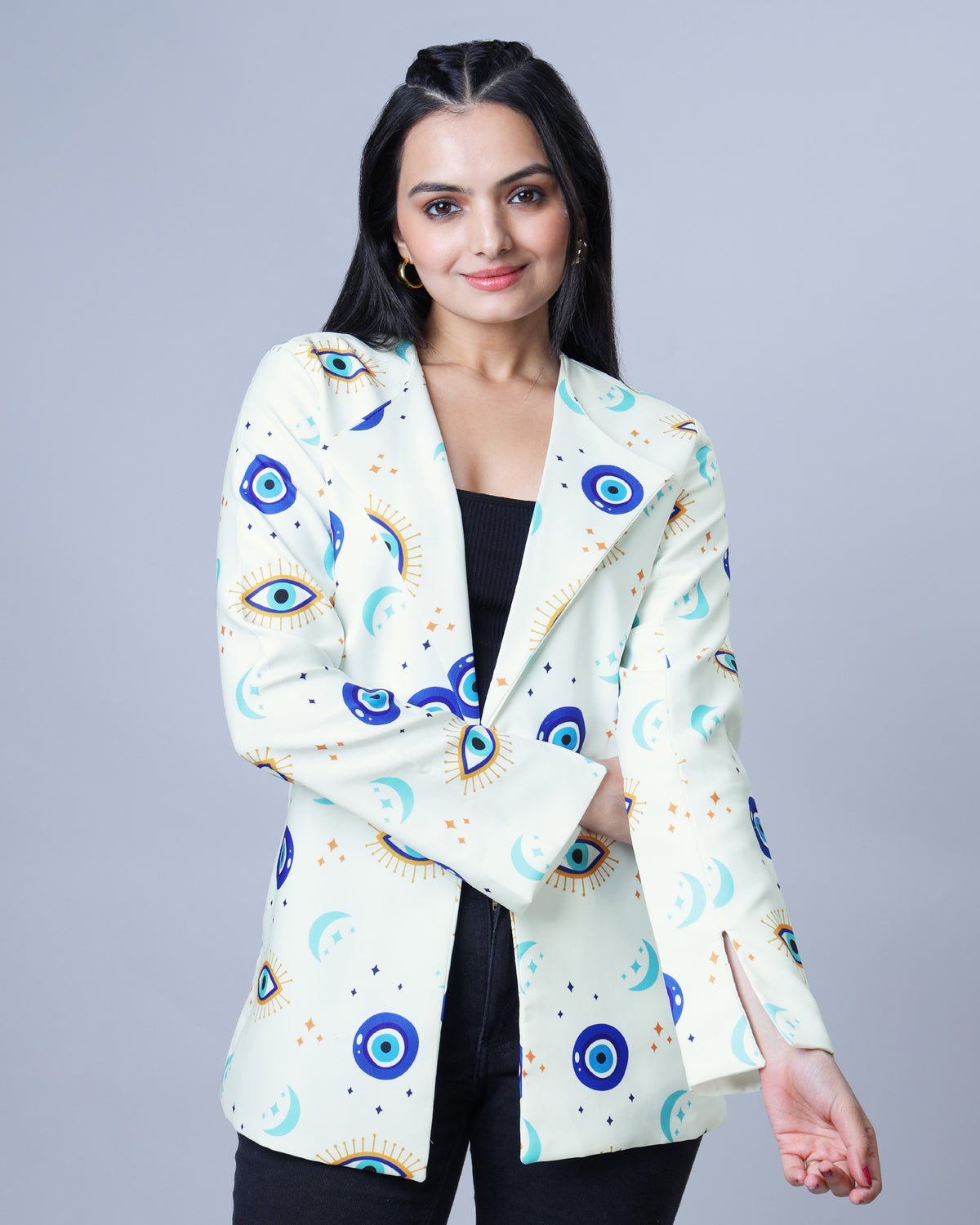 In Demand 2025 Evil Eye Party Wear Jacket For Women