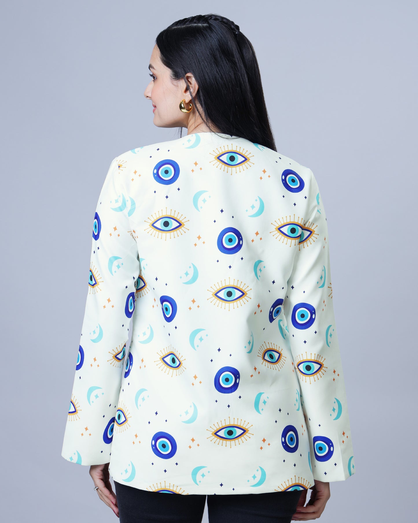 In Demand 2025 Evil Eye Party Wear Jacket For Women