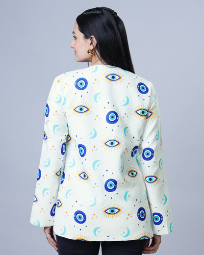 In Demand 2025 Evil Eye Party Wear Jacket For Women