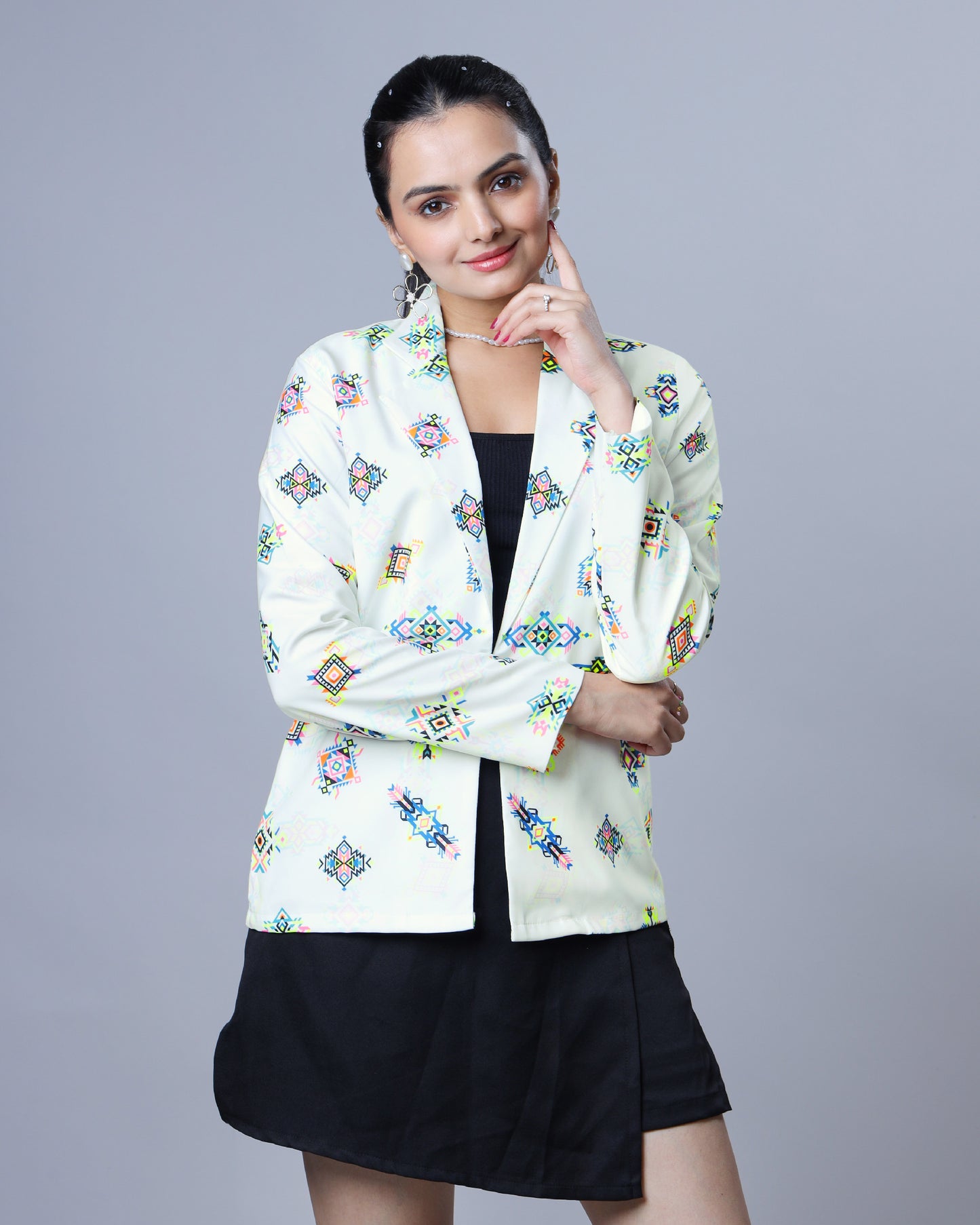 Patola Pop – Heritage Neon Women's Jacket With a Modern Twist
