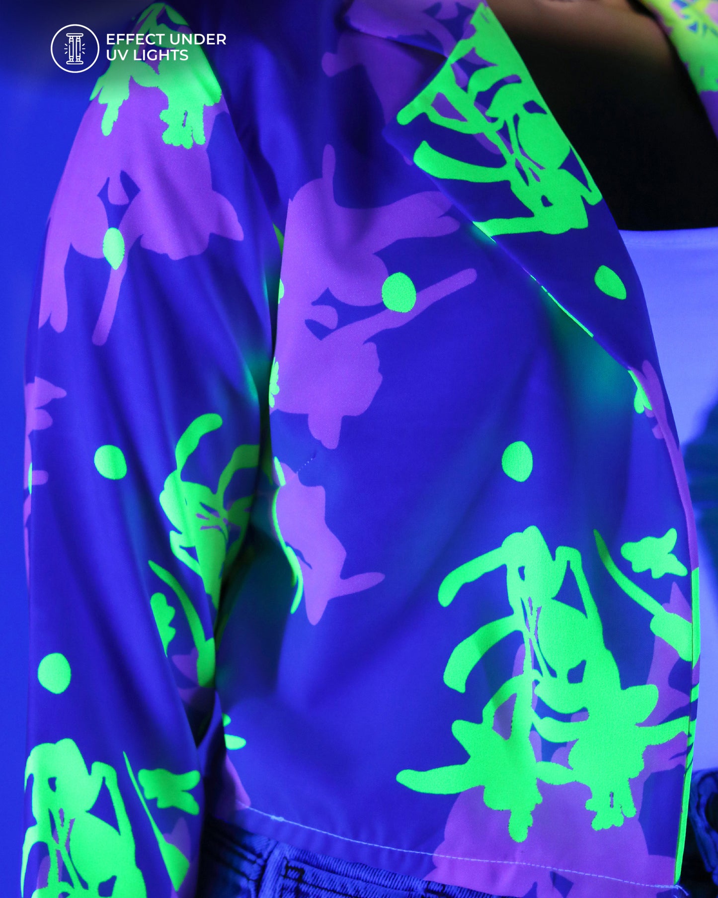 Women's Neon Reactive Abstract Jacket For Party Vibes