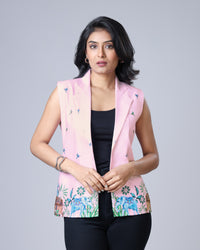 Zara Hatke, Yet Classy - Women's Sleeveless Jacket with Border Detail