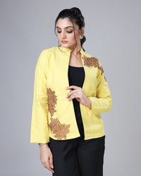 Bold Floral Patchwork Jacket - Sleek Meets Street