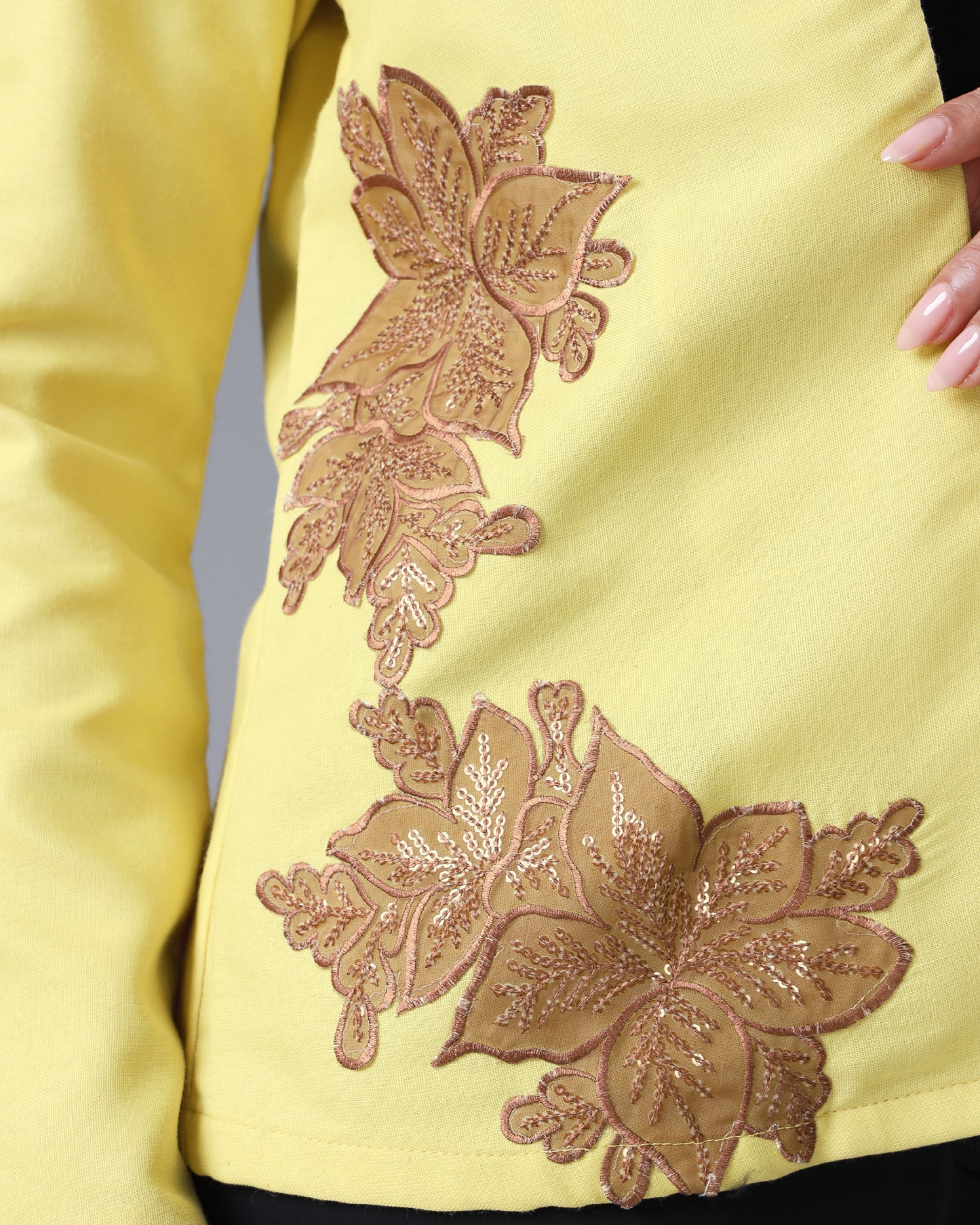 Bold Floral Patchwork Jacket - Sleek Meets Street