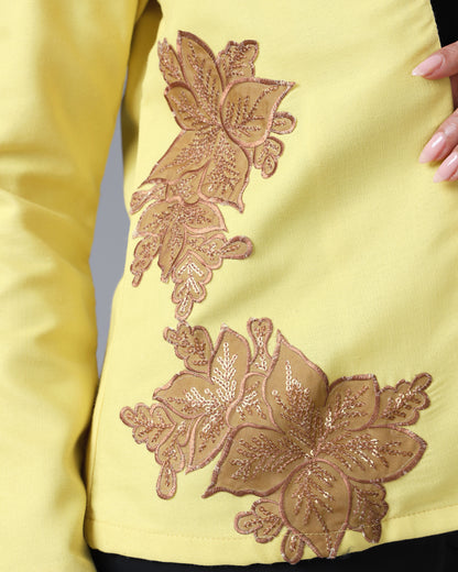 Bold Floral Patchwork Jacket - Sleek Meets Street