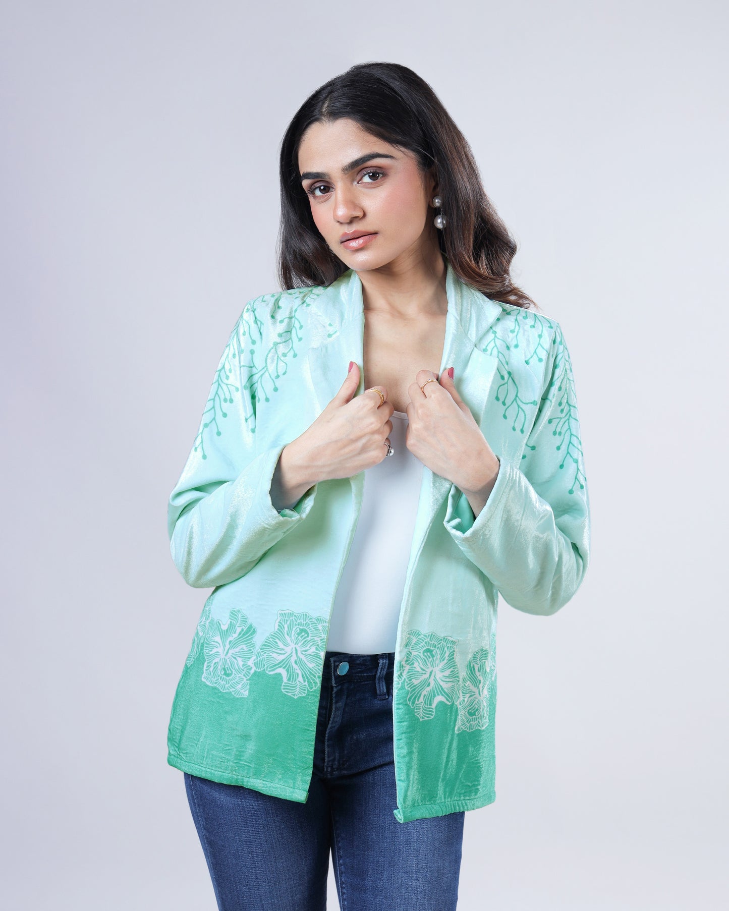 Stylish Premium Velvet Heart Jacket For Women