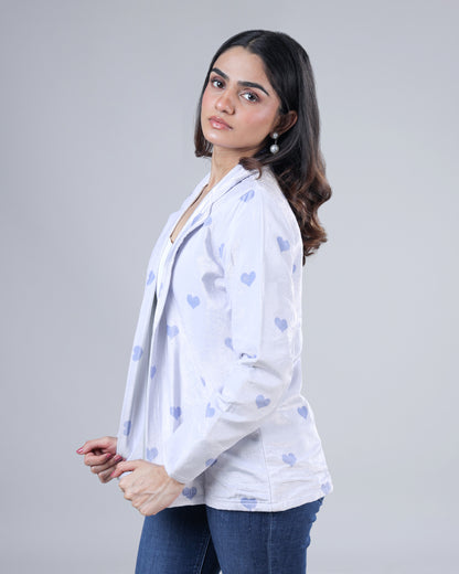 Vintage Motif Premium Velvet Jacket For Women
