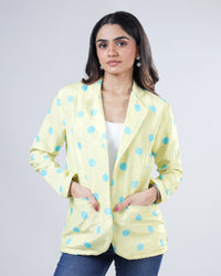 Beautiful Polka Dot Premium Velvet Jacket For Women