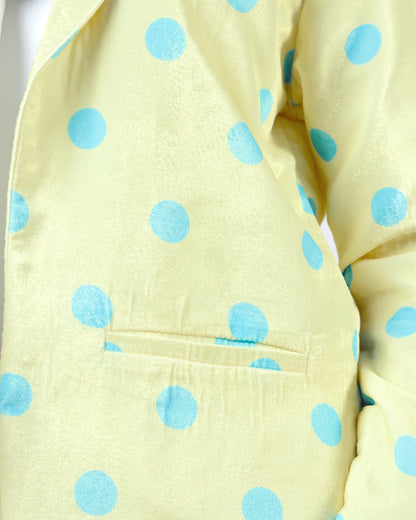 Beautiful Polka Dot Premium Velvet Jacket For Women