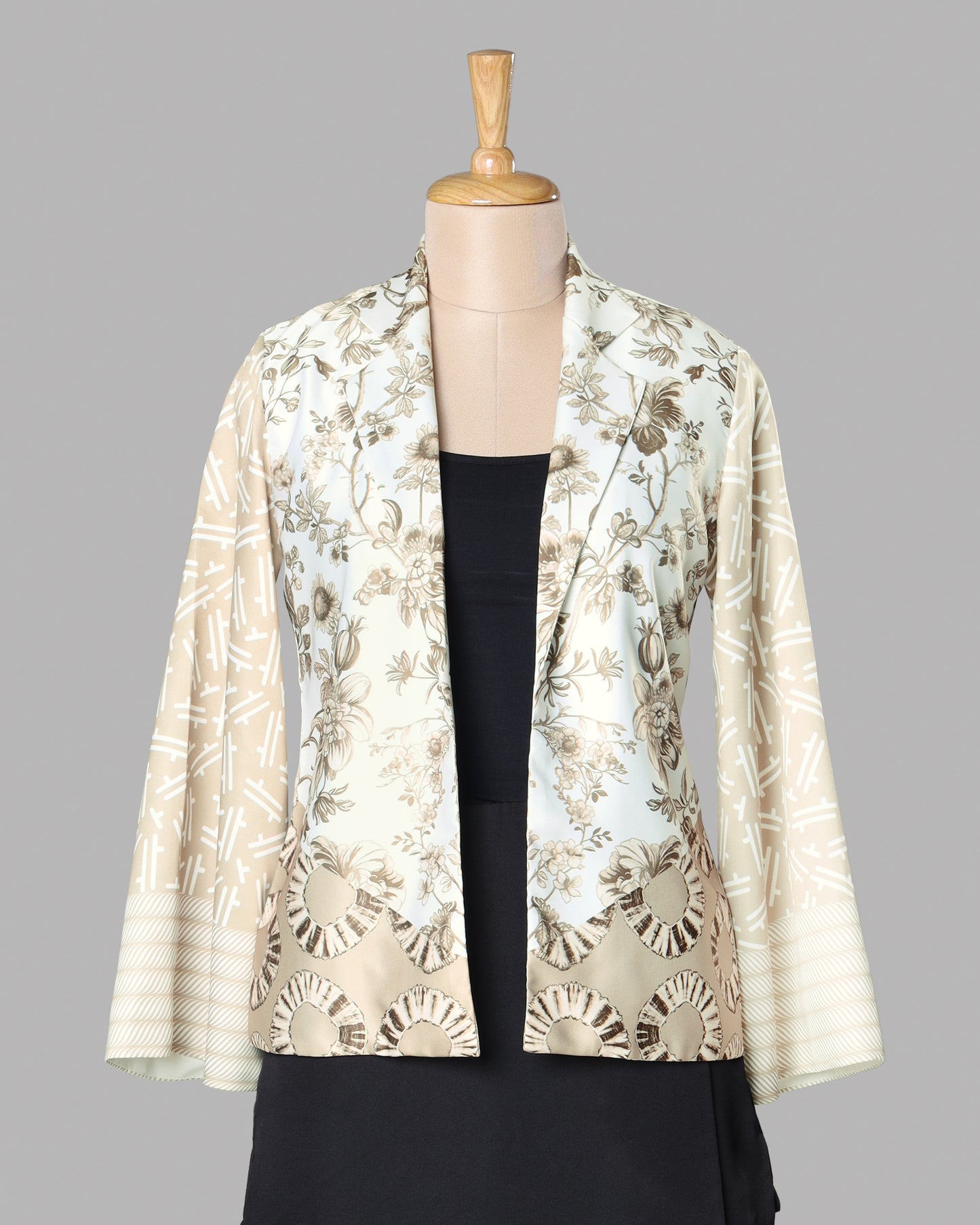 Charmeuse Bell-Sleeve Layering Jacket - Cold-Season Glam