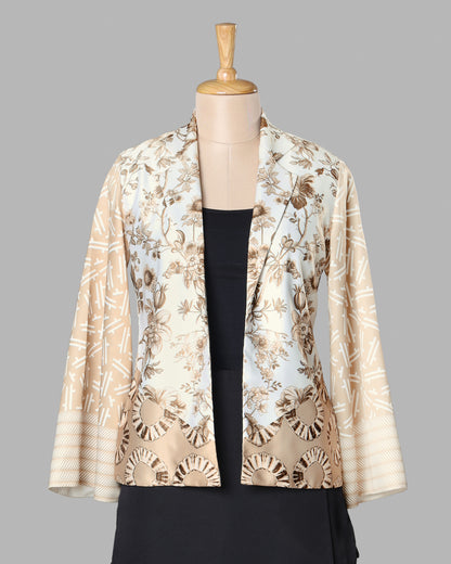Charmeuse Bell-Sleeve Layering Jacket - Cold-Season Glam