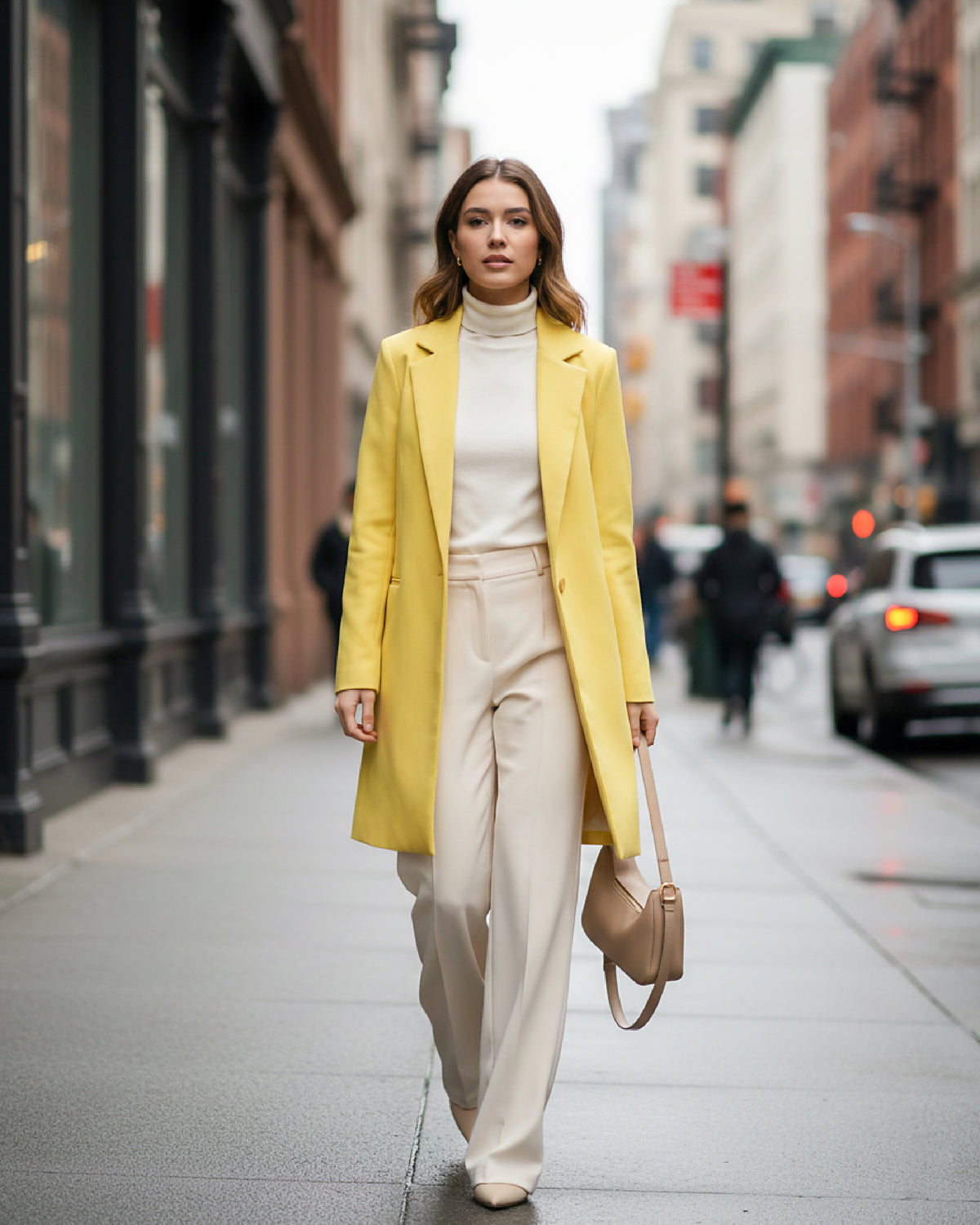 Yellow Vibe Power Long Women's Jacket - Standout Statement Wear