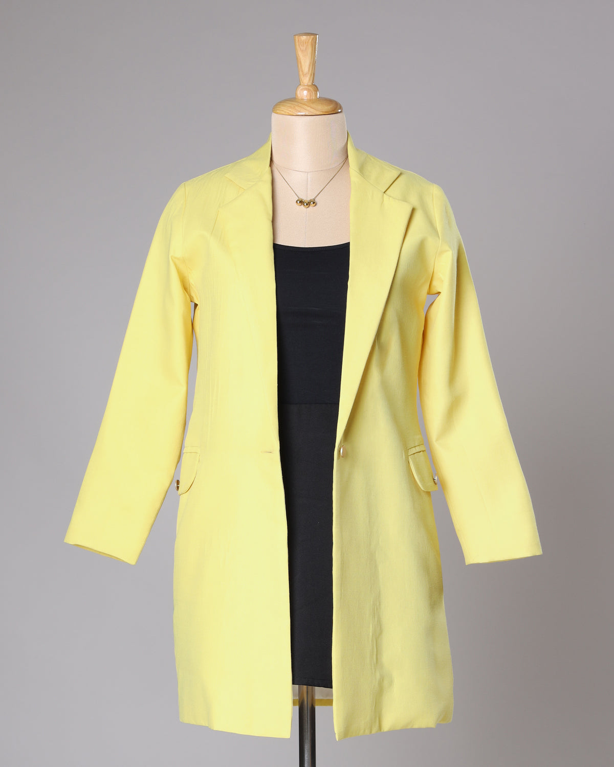 Yellow Vibe Power Long Women's Jacket - Standout Statement Wear