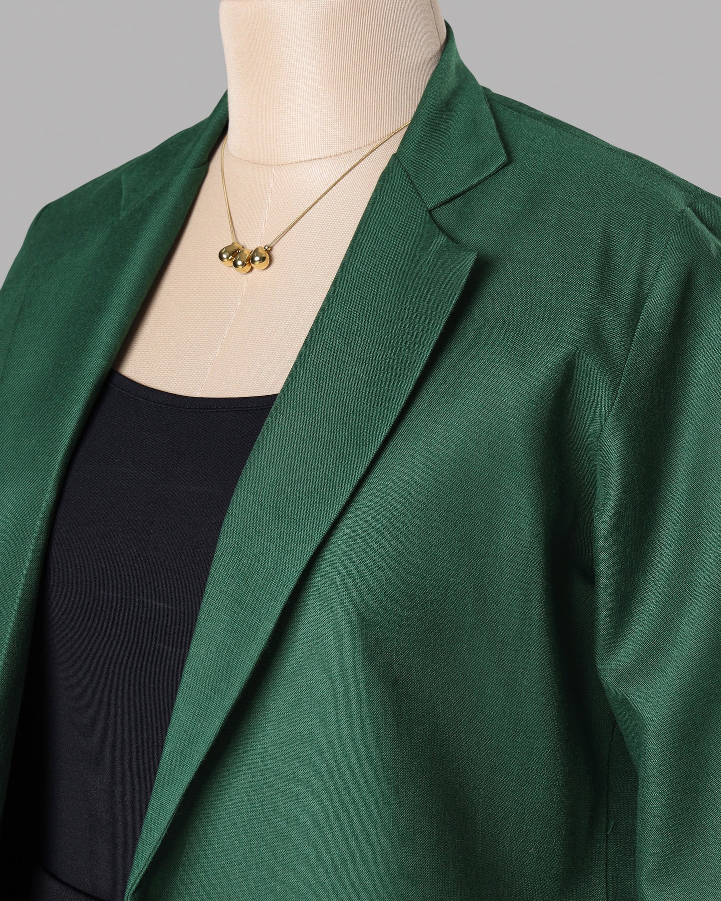 Emerald Edge Long Women's Jacket - Sharp Look, Solid Attitude