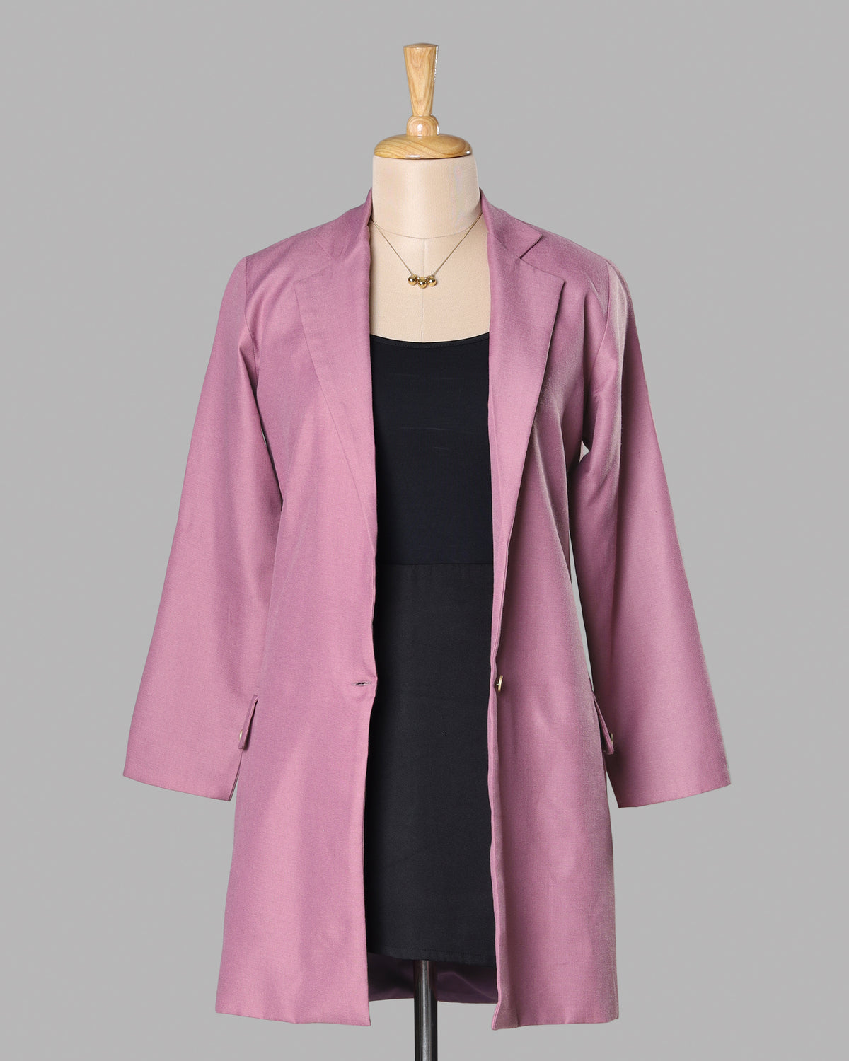 Fabcurate BlushBoss Long Women's Jacket - Soft Color, Strong Style