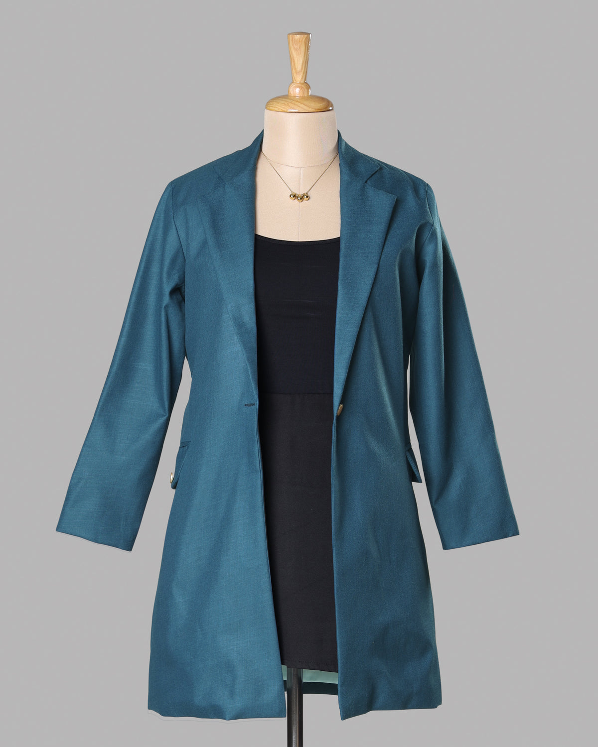 BossBabe Blue Long Jacket For Women - Style Mein Confidence