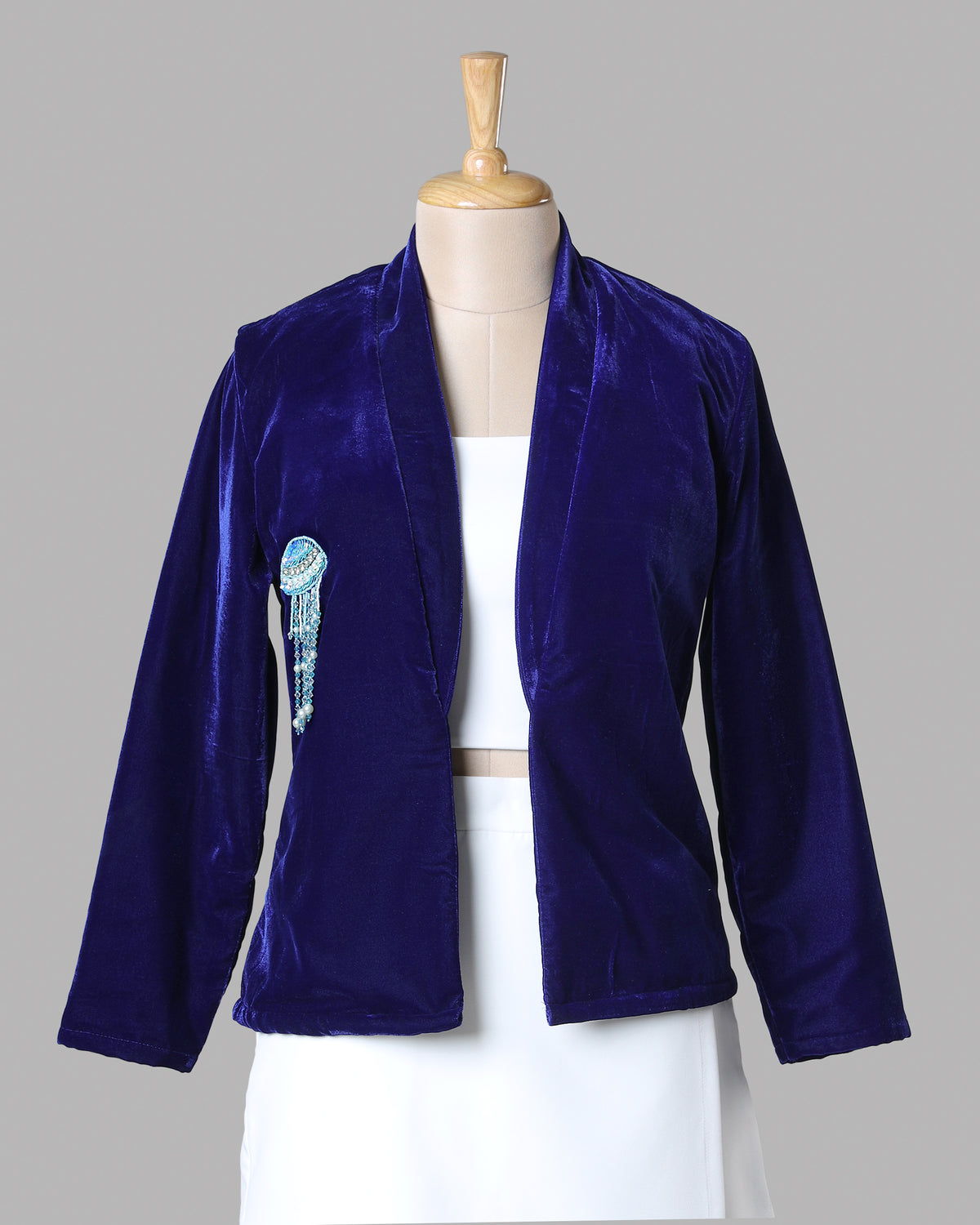 LuxeVera Velvet Womens Jacket with Exquisite Handwork