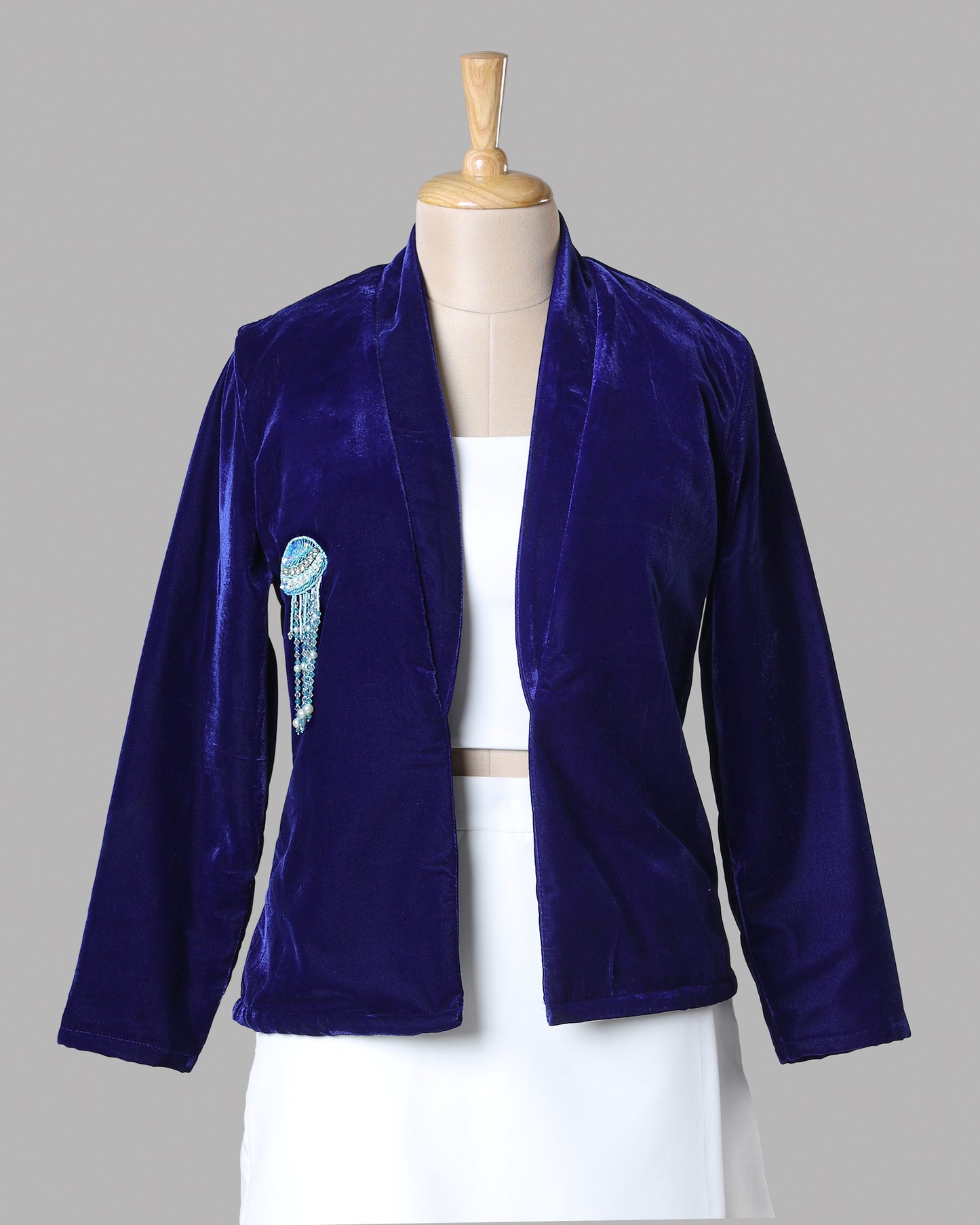 LuxeVera Velvet Womens Jacket with Exquisite Handwork