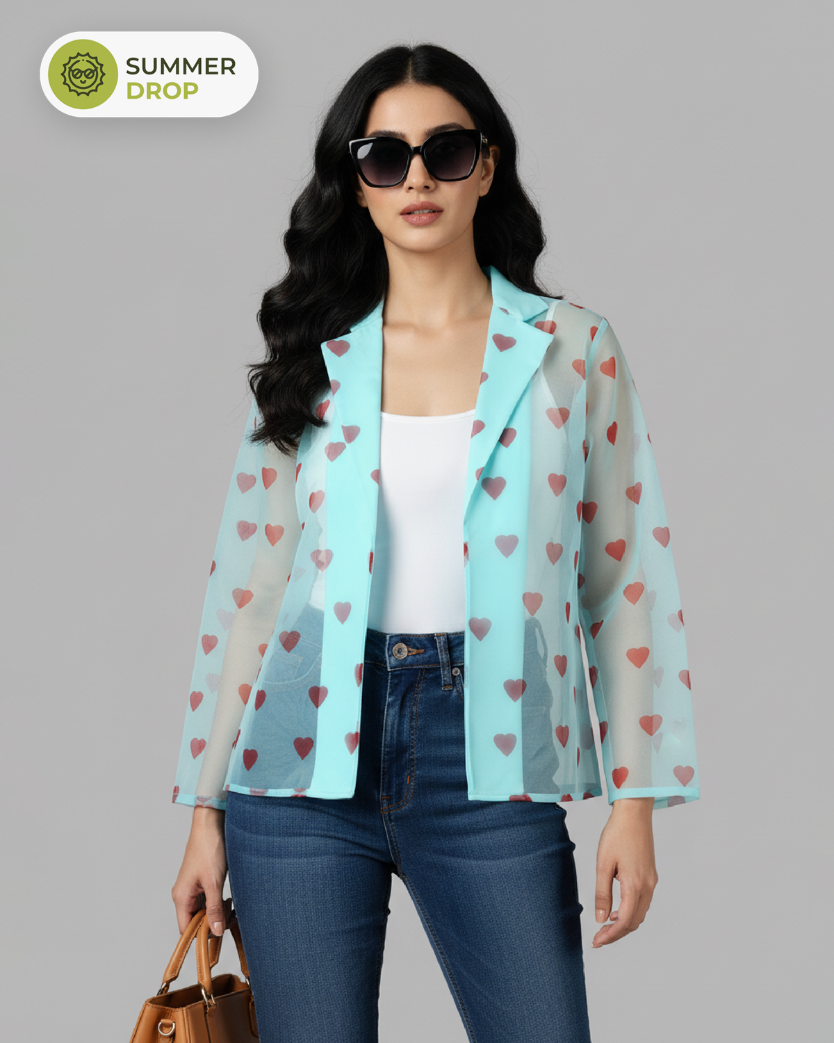 Fabcurate Obsessed Already 💖 Viral Heart Mesh Jacket