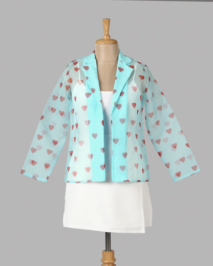 Fabcurate Obsessed Already 💖 Viral Heart Mesh Jacket