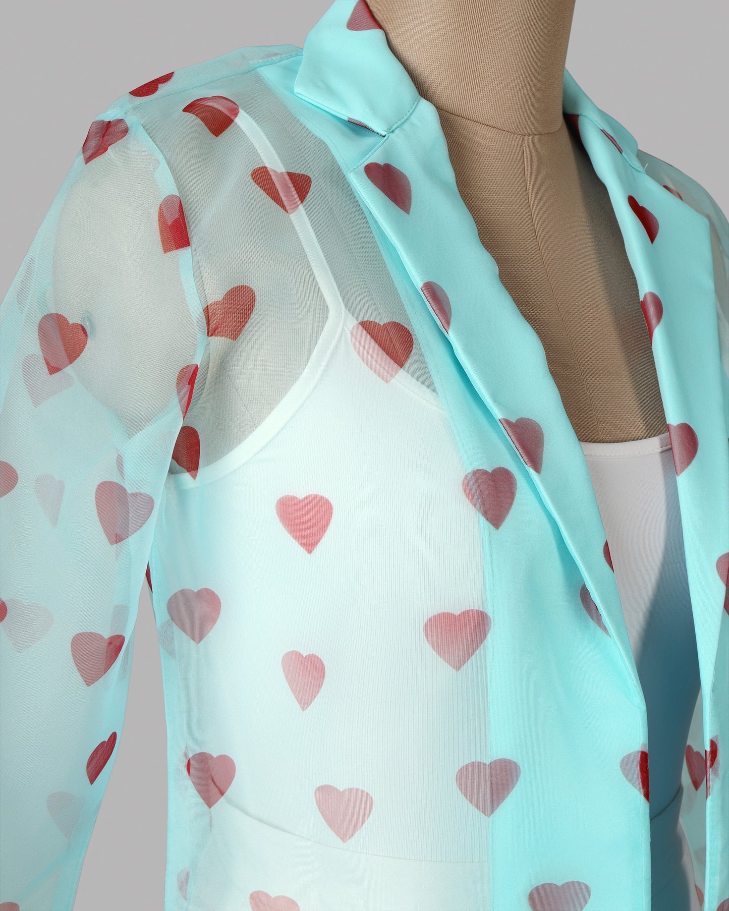 Fabcurate Obsessed Already 💖 Viral Heart Mesh Jacket