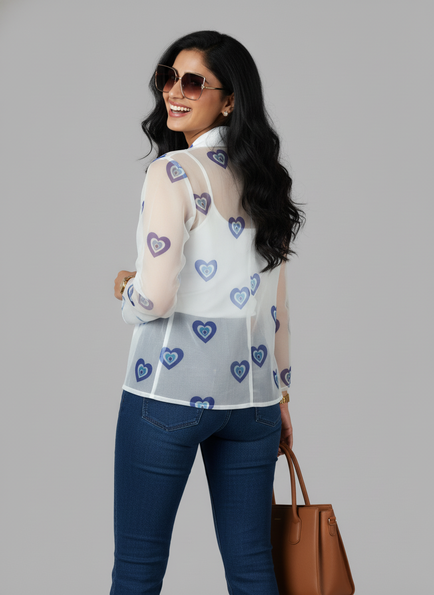 Heart Print Jacket - Hot Drop 🚨 2026 Trend Alert