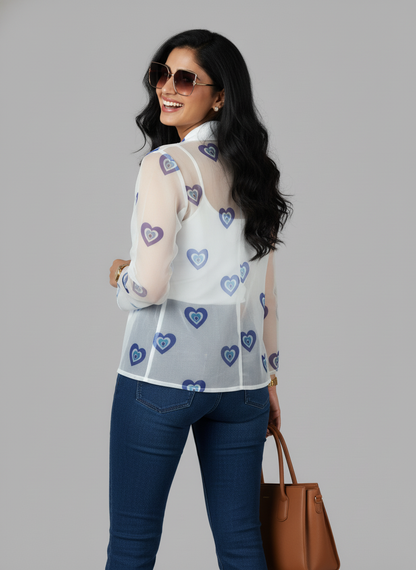 Heart Print Jacket - Hot Drop 🚨 2026 Trend Alert