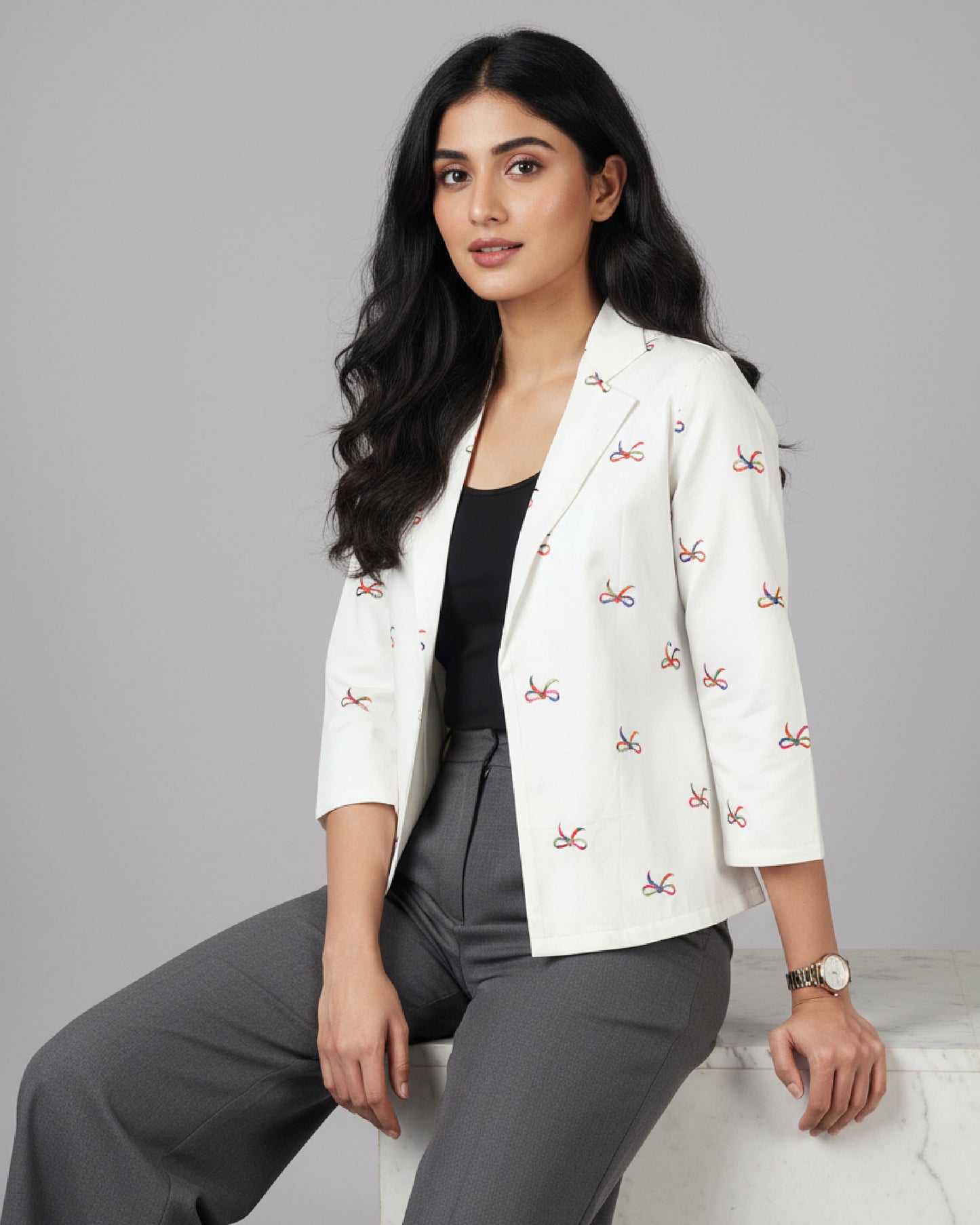 Currently Breaking the Internet Bow Embroidered Women’s Jacket