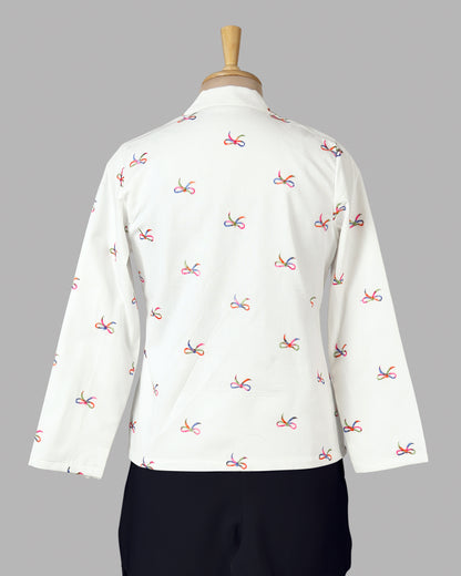 Currently Breaking the Internet Bow Embroidered Women’s Jacket