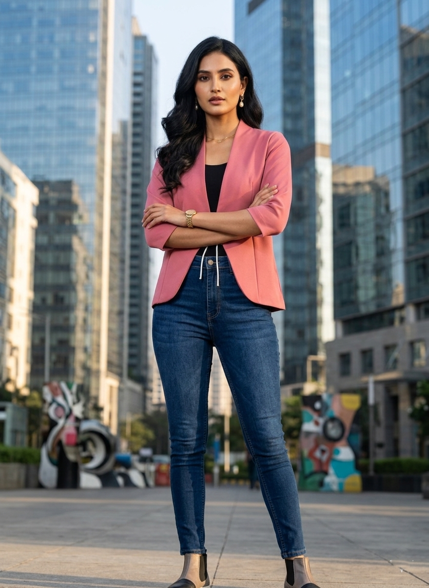 Corporate Cool Solid Jacket - Everyday Boardroom Style