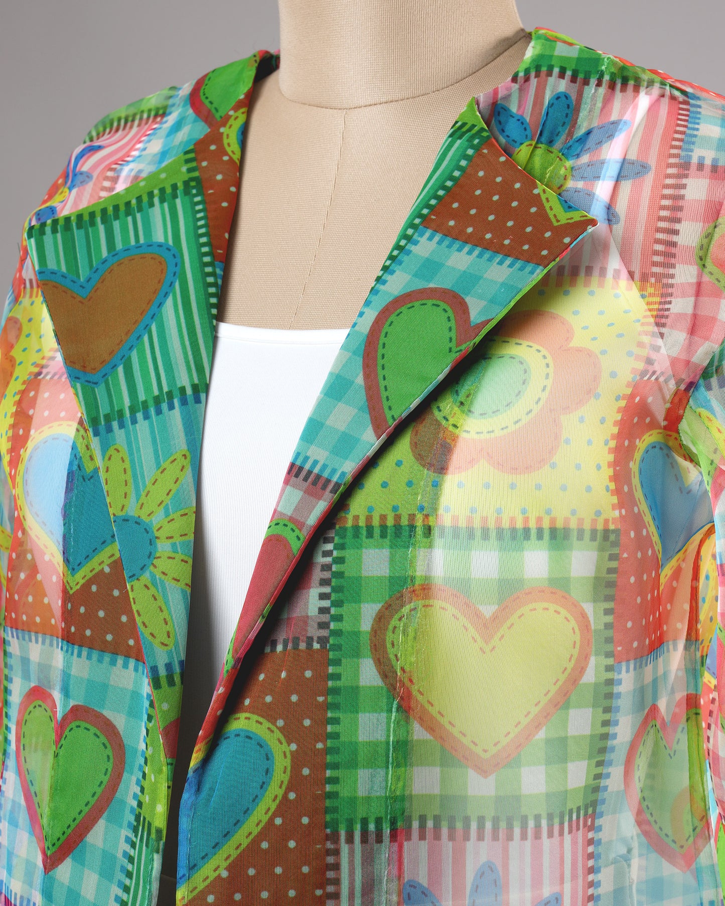 Patchwork Heart Womens Jacket 🎶 - Your Go-To Concert Look