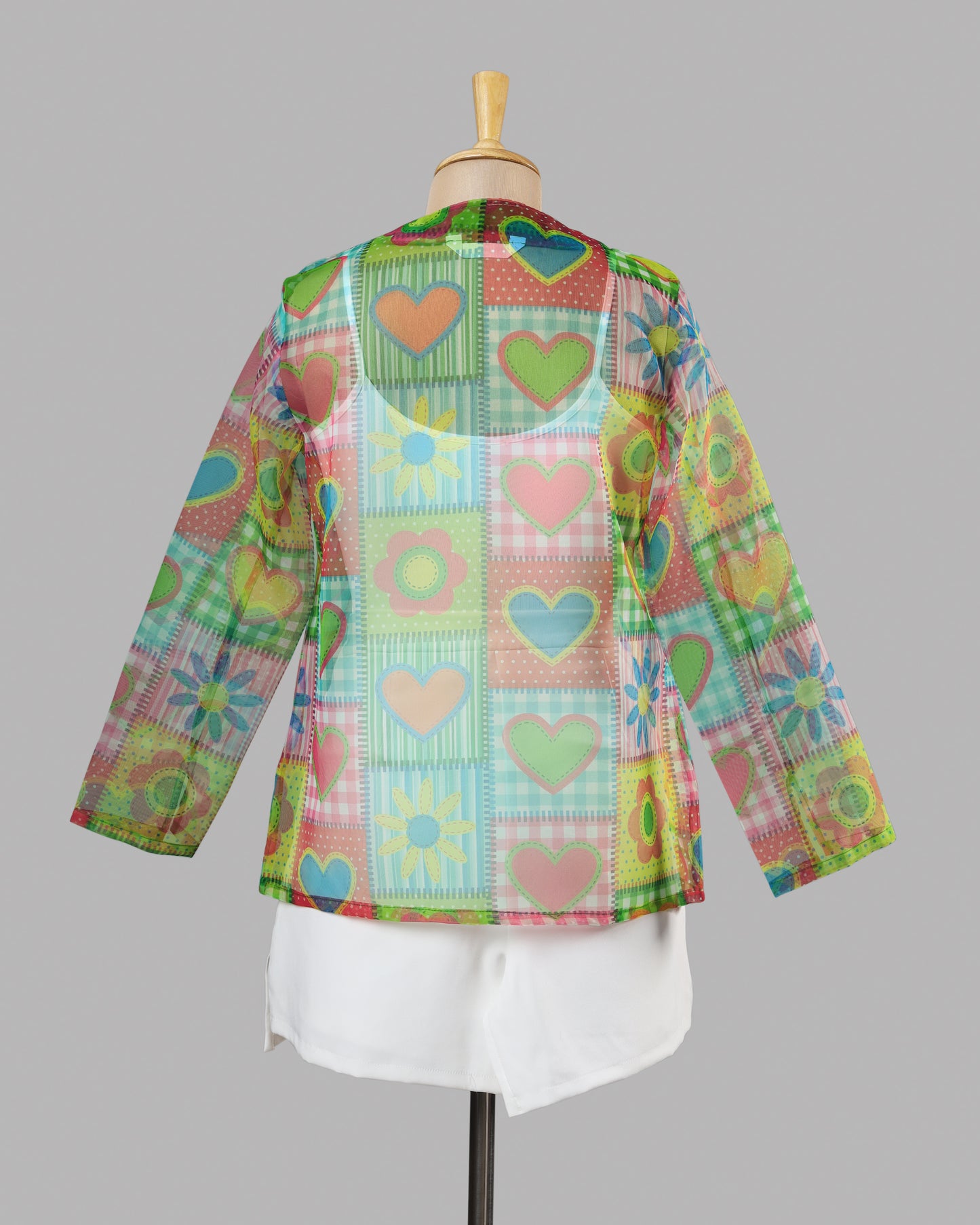 Patchwork Heart Womens Jacket 🎶 - Your Go-To Concert Look