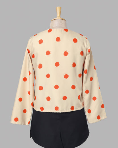 Instagram Reel Outfit Polka Statement Jacket