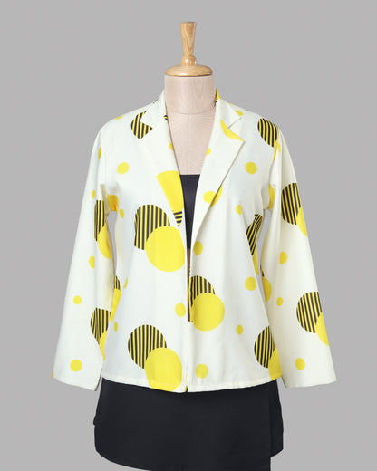 Instagram IT-Girl Yellow Polka Dot Jacket