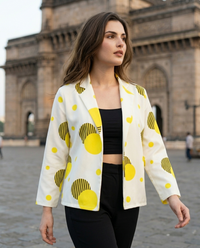 Instagram IT-Girl Yellow Polka Dot Jacket