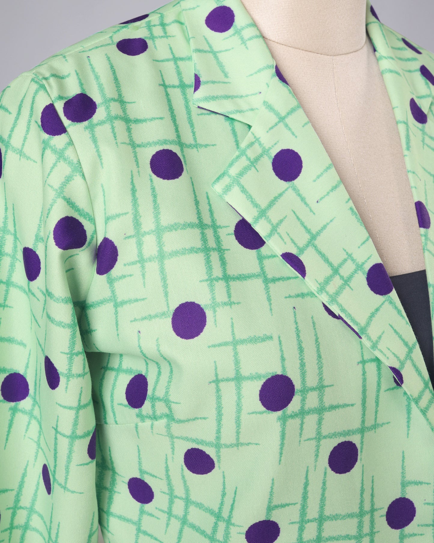 Viral Soft Girl Mint Dot Cropped Jacket