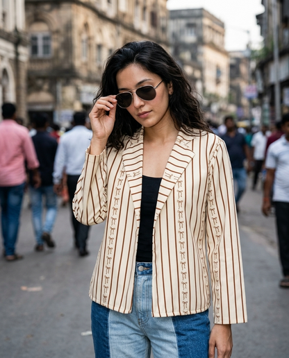 CityVibe Jacket - Smart Casual Essential with Eye-Catching Patterns