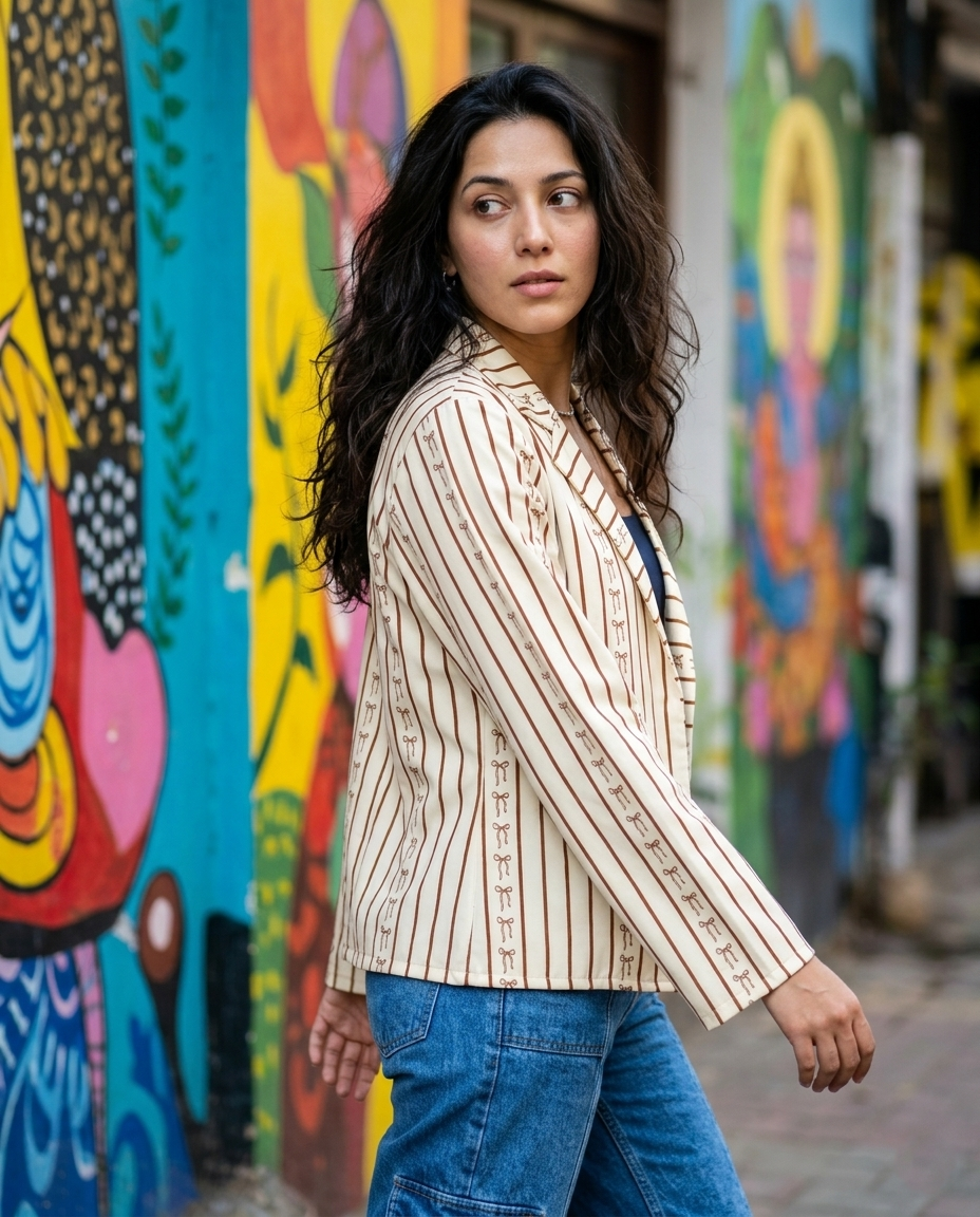 CityVibe Jacket - Smart Casual Essential with Eye-Catching Patterns