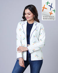 Proudly Indian ❤️ Embroidery Work Womens Jacket - Everyday Patriot