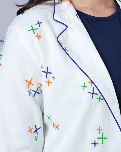 Proudly Indian ❤️ Embroidery Work Womens Jacket - Everyday Patriot