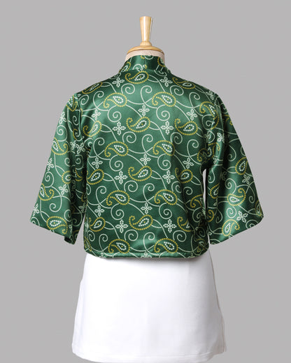 Viral Festive Pick - Premium Green Printed Jacket 🚨